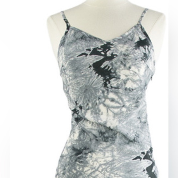 RAGA | Fitted Gray Smoke Print Maxi Slip Dress - Picture 3 of 5